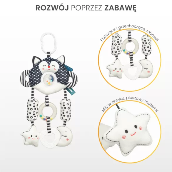 Sensillo plüss utazójáték black&white-Cica