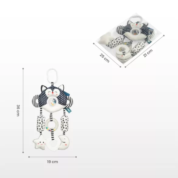 Sensillo plüss utazójáték black&white-Elefánt