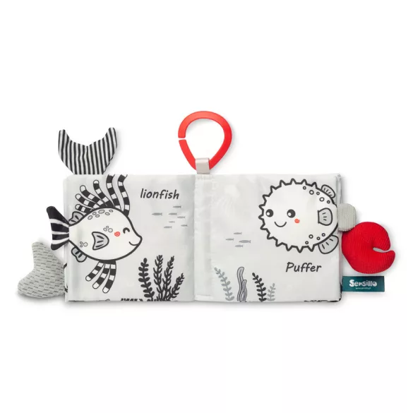 Sensillo black&white textil könyv-Delfin 