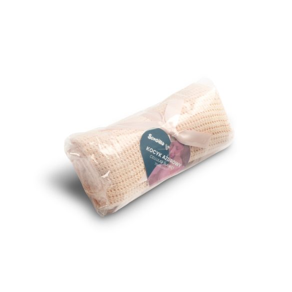 Sensillo csípkés pamut takaró 110x70 cm-Light Pink