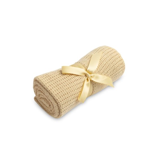 Sensillo csípkés pamut takaró 110x70 cm-Coffe Beige