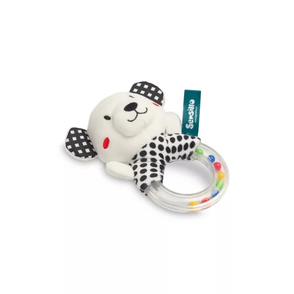 Sensillo plüss csörgő játék black&white-Maci