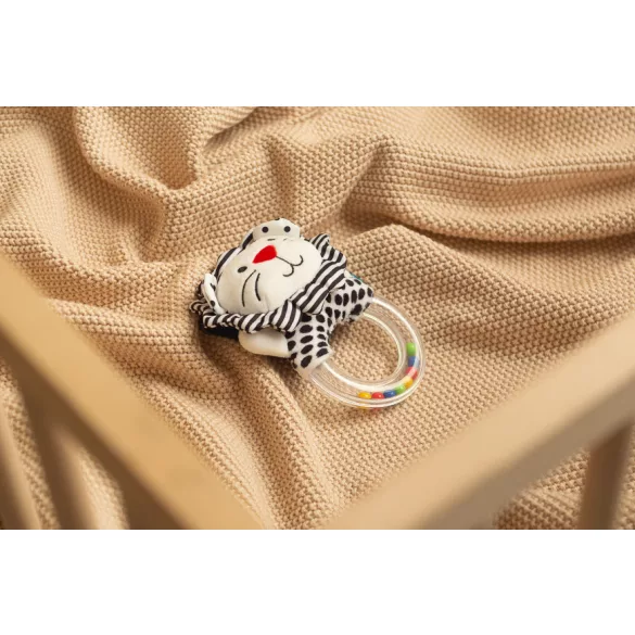 Sensillo plüss csörgő játék black&white-Oroszlán