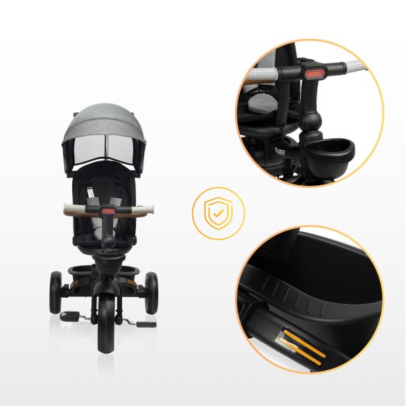 Toyz Saber 360°-ban Forgatható Üléses Tricikli-Beige