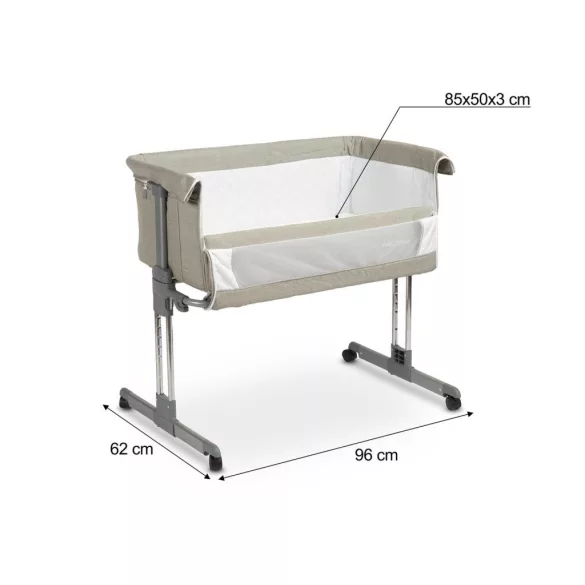 Caretero Sleep2gether babaöböl-Grey