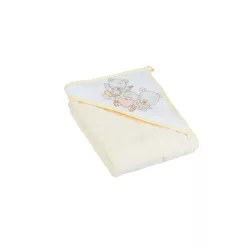 Tega  Baby kapucnis kifogó Lux maci-100x100 - Bézs