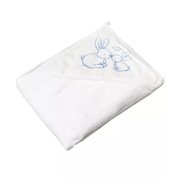 Tega  Baby kapucnis kifogó Nyuszi-100x100 - Fehér