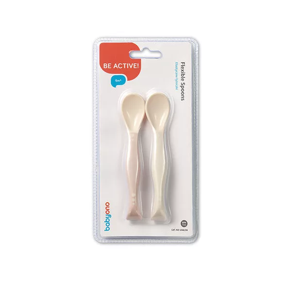 BabyOno etetőkanál puha flexibilis-Rózsaszín