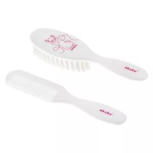 Akuku fésű és kefe-Rózsaszín Láma