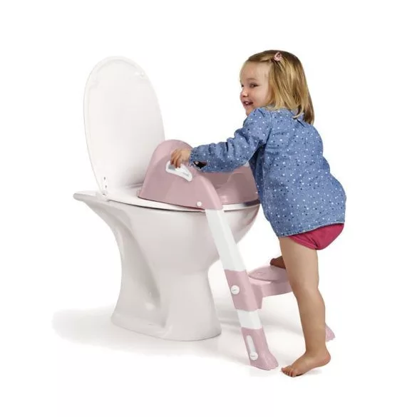 ThermoBaby Kiddyloo wc-szűkítő fellépővel - Powder Pink