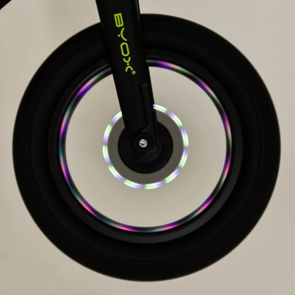 Byox Nimbus futóbicikli fújható, világító kerekekkel (12") - Zöld