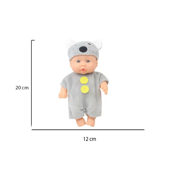 Moni Játékbaba 20 cm - Szürke