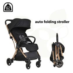   Cangaroo Easy Fold sport babakocsi - Limited Arany váz - Fekete