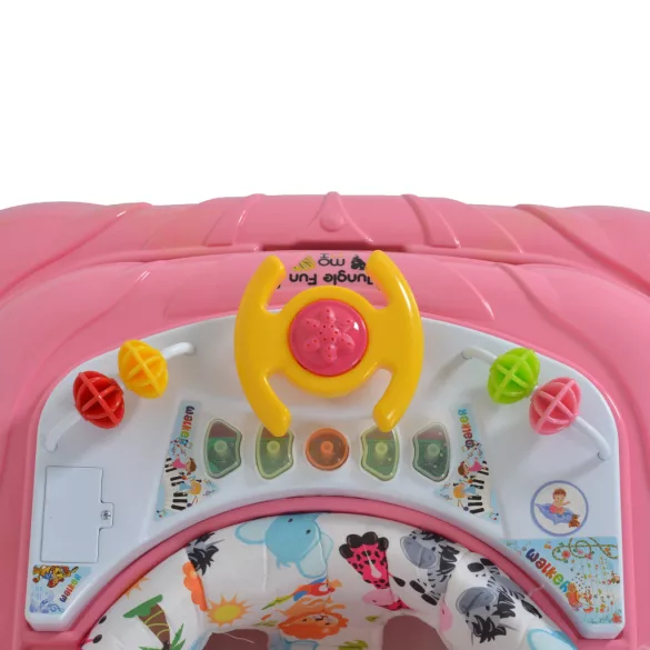 Moni Jungle Fun bébikomp fénnyel és zenével – Rózsaszín