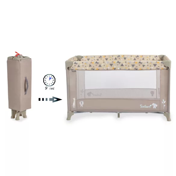 Moni Safari egyszintes utazóágy - Bézs