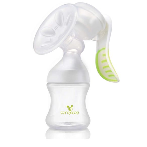 Cangaroo Snowdrop Kézi mellszívó cumisüveggel - Fehér-Zöld
