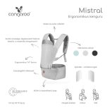 Cangaroo Mistral 3 pozíciós hordozó - Világosszürke