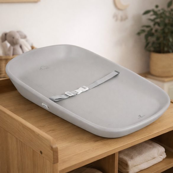 Cangaroo Nuvia szilikon pelenkázó alátét, biztonsági pánttal - Szürke