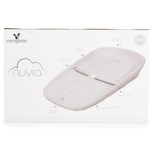 Cangaroo Nuvia szilikon pelenkázó alátét, biztonsági pánttal - Szürke