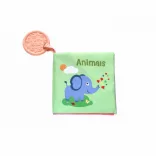 Kikkaboo készségfejlesztõ textil könyv és rágóka állatok