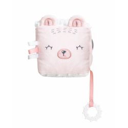   Kikkaboo készségfejlesztõ játékkocka plüss Bear With Me pink