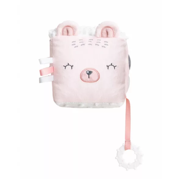 Kikkaboo készségfejlesztõ játékkocka plüss Bear With Me pink