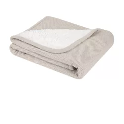   Kikkaboo takaró prémium pamut/sherpa kétoldalas 75x100cm Dream Big melange bézs