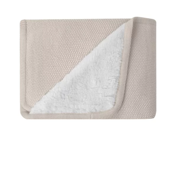 Kikkaboo takaró prémium pamut/sherpa kétoldalas 75x100cm Dream Big melange bézs