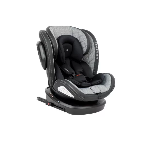 Kikkaboo gyerekülés Stark 360 Isofix 0-36 kg 2023 világosszürke