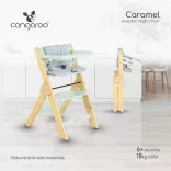 Cangaroo Caramel összecsukható Fa etetőszék - Menta