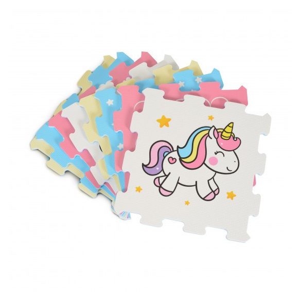 Moni Habtapi 8db-os puzzle játszószőnyeg (120x60cm) - Unikornisos