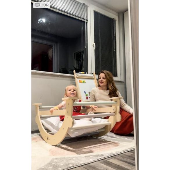 Moni Toys Pikler Fa Montesszori mászóhíd - Natur