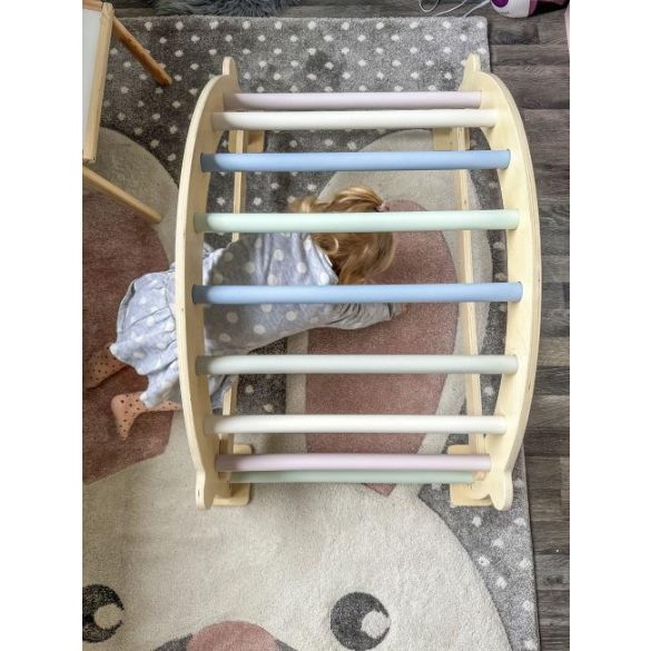 Moni Toys Pikler Fa Montesszori mászóhíd - Natur