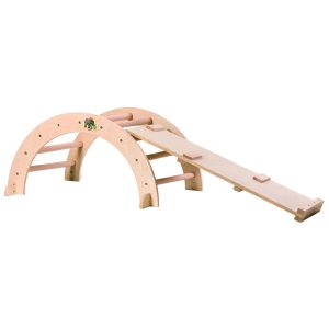 Moni Toys Pikler Fa Montesszori mászóhíd rámpával - Natur