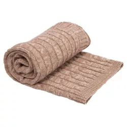   Kikkaboo takaró kötött csavart mintás 70x100cm melange bézs