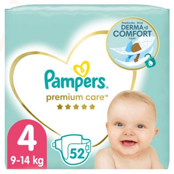 Pampers Premium Care 4 pelenka 9-14kg 52db