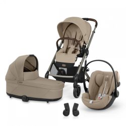   CYBEX Gold Balios S Lux 2025 TPE B 3in1 szett babakocsi + babahordozó + mózeskosár - Almond Beige