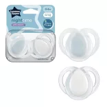 Tommee Tippee játszócumi CTN Night 2 db 0-6 hó pasztell