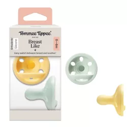   Tommee Tippee nyugtató cumi szilikon Breast-Like anyamell formájú 0-6 hó 2db színes