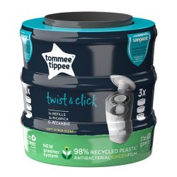   Tommee Tippee pelenkacsomagoló utántöltõ - Twist and Click és Sangenic TEC citrus 3 db