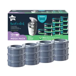  Tommee Tippee pelenkacsomagoló utántöltõ - Twist and Click és Sangenic TEC citrus 12db