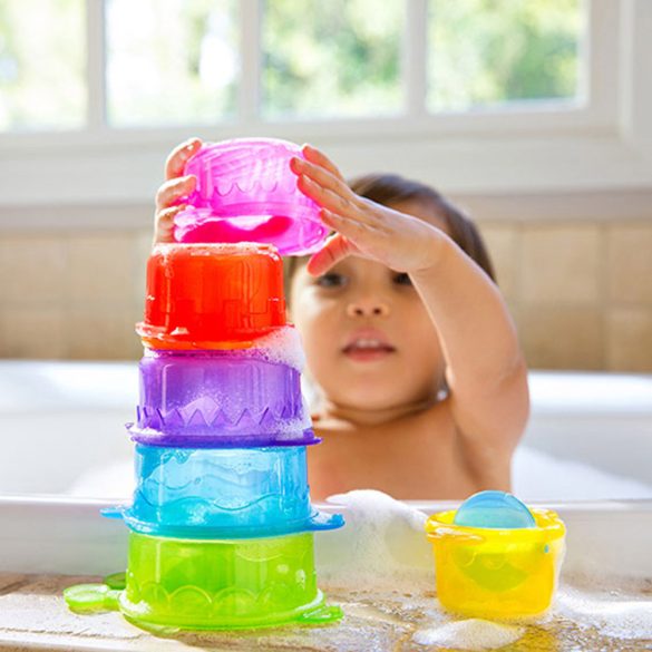 Munchkin fürdõjáték építhetõ Caterpillar Spillers 7db