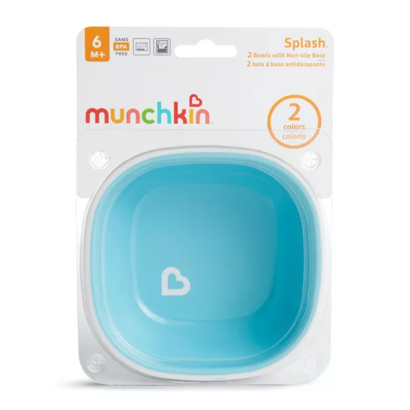 Munchkin tálka szett tapadó aljú Splash 2db 6hó