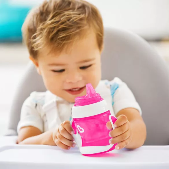 Munchkin tanulópohár Gentle 118ml 4hó rózsaszín