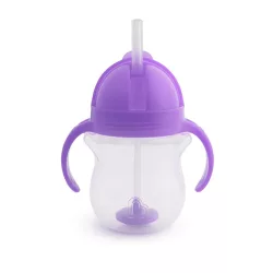   Munchkin itatópohár szívószálas súlyozott Tip and Sip 207ml 6hó lila