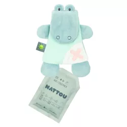   Nattou szundikendõ plüss hideg/meleg terápiás gélpárnával BuddieZzz krokodil