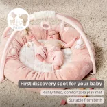 Nattou játszószõnyeg védõpárnával és játékhíddal FANFAN pink