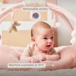 Nattou játszószõnyeg védõpárnával és játékhíddal FANFAN pink