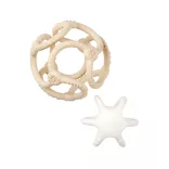 Nattou rágóka szilikon labda szett 2db  fehér-clay