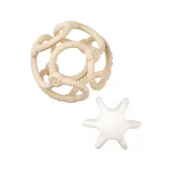 Nattou rágóka szilikon labda szett 2db  fehér-clay